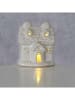 Boltze LED-Dekoaufsteller "Cristo" in Weiß - (B)6 x (H)7 x (T)6 cm