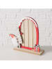 Boltze 2-delige set: decoratieve objecten beige/rood - (B)21 x (H)23,5 cm