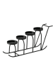 Boltze Kaarshouder "Slido" zwart - (B)45,5 x (H)20,3 cm