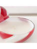 Boltze Kaarshouder "Sugis" rood/wit - Ø 10 cm