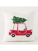 Boltze Kussen "Criso" wit/rood/groen - (L)45 x (B)45 cm