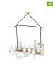 Boltze 12-delige kerststal "Natos" wit/zwart - (B)22 x (H)32 x (D)6 cm