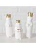 Boltze 12-delige kerststal "Natos" wit/zwart - (B)22 x (H)32 x (D)6 cm