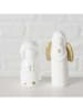 Boltze 12-delige kerststal "Natos" wit/zwart - (B)22 x (H)32 x (D)6 cm