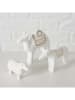 Boltze 12-delige kerststal "Natos" wit/zwart - (B)22 x (H)32 x (D)6 cm