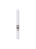 Boltze 2-delige set: staafkaarzen "Sari" wit/zwart - (H)20 x Ø 2,2 cm