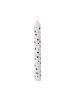 Boltze 2-delige set: staafkaarzen "Sari" wit/zwart - (H)20 x Ø 2,2 cm