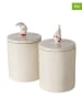 Boltze 2er-Set: Vorratsdosen in Creme - (H)22 x Ø 13,5 cm