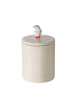 Boltze 2-delige set: voorraaddozen crème - (H)22 x Ø 13,5 cm