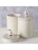 Boltze 2-delige set: voorraaddozen crème - (H)22 x Ø 13,5 cm
