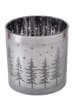 Boltze Windlicht "Coppa" zilverkleurig - (H)15 x Ø 15 cm