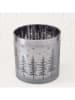 Boltze Windlicht "Coppa" zilverkleurig - (H)15 x Ø 15 cm