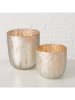 Boltze 2er-Set: Windlichter "Rowina" in Gold