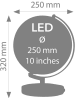 Troika Podświetlany globus astralny - Ø 25 cm