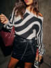 Milan Kiss Pullover in Grau/ Schwarz