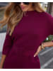 Milan Kiss Gebreide jurk bordeaux