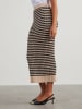 Milan Kiss Strickrock in Beige/ Schwarz