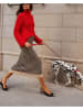 Milan Kiss Gebreide rok beige/zwart