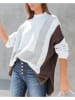 Milan Kiss Pullover in Grau/ Braun