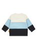 Steiff Sweatshirt in Creme/ Hellblau/ Schwarz
