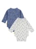 Steiff 2-delige set: rompers lichtblauw/blauw