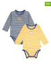 Steiff 2-delige set: rompers donkerblauw/geel
