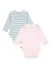 Steiff 2er-Set: Bodys in Hellblau/ Rosa