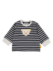 Steiff 2tlg. Outfit in Dunkelblau/ Grau