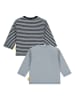 Steiff 2er-Set: Longsleeves in Blau/ Schwarz