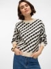 Vero Moda Pullover in Creme/ Schwarz