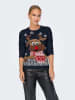 ONLY Trui donkerblauw/bruin