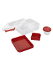 COOK CONCEPT Lunchbox in Rot/ Grau - (B)22 x (H)7,7 x (T)18 cm  (Überraschungsprodukt)