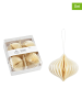 G. Wurm 4er-Set: Dekohänger ''Honeycomb'' in Creme - Ø 9 cm