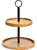 G. Wurm Etagere in Hellbraun/ Schwarz - (B)25 x (H)31 x (T)25 cm