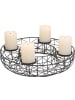 G. Wurm Kaarshouder "Adventskrans" zwart - (B)40 x (H)8 x (D)40 cm