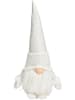 G. Wurm Decoratief figuur "Wichtel" wit - (B)18 x (H)38 x (D)14 cm