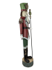 Clayre & Eef Decoratief figuur "Notenkraker" rood/groen - (B)56 x (H)202 x (D)39 cm