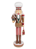 Clayre & Eef Decoratief figuur "Notenkraker" lichtroze/lichtbruin - (B)13 x (H)46 x (D)12 cm