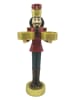Clayre & Eef Decoratief figuur "Notenkraker" rood/goudkleurig - (B)12 x (H)28 x (D)8 cm