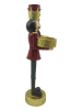 Clayre & Eef Decoratief figuur "Notenkraker" rood/goudkleurig - (B)12 x (H)28 x (D)8 cm