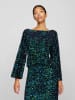 Vila Blouse zwart/groen/blauw