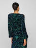 Vila Bluse in Schwarz/ Grün/ Blau
