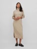 Vila Gebreide jurk beige