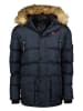 Geographical Norway Doorgestikte mantel "Bravici" donkerblauw