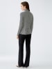 Oui Longsleeve zwart/wit