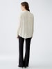 Oui Bluse in Creme/ Schwarz