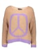 miss goodlife Sweter w kolorze beżowo-fioletowym