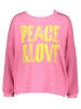 miss goodlife Bluza "Peace & Love" w kolorze żółto-różowym