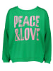 miss goodlife Bluza "Peace & Love" w kolorze jasnoróżowo-zielonym