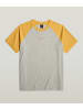 G-Star Shirt in Grau/ Gelb